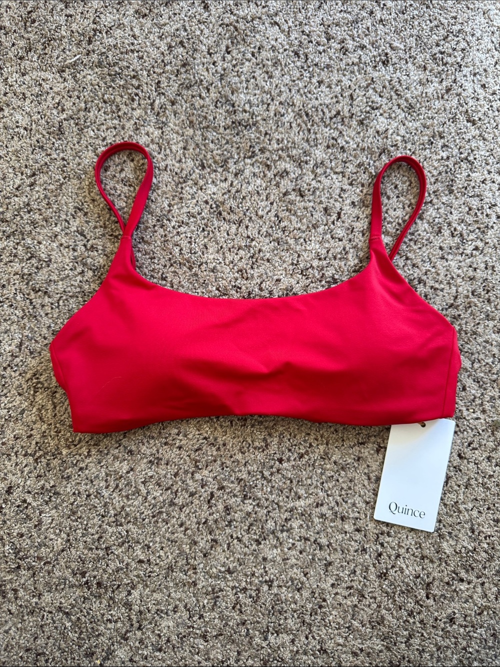 Quince Bright Red Bikini Top